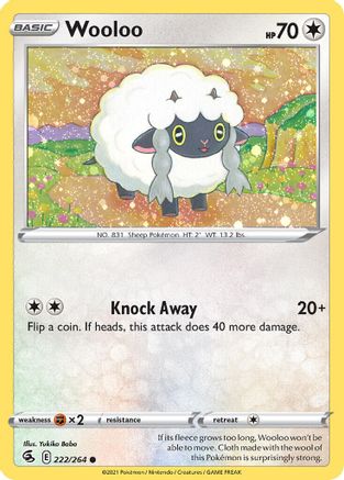 Wooloo (222/264) (Cosmos Holo) [Sword & Shield: Fusion Strike] | Tables and Towers