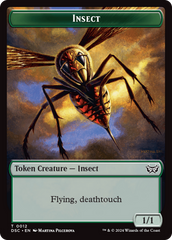 Insect (0012) // Spider Double-Sided Token [Duskmourn: House of Horror Commander Tokens] | Tables and Towers