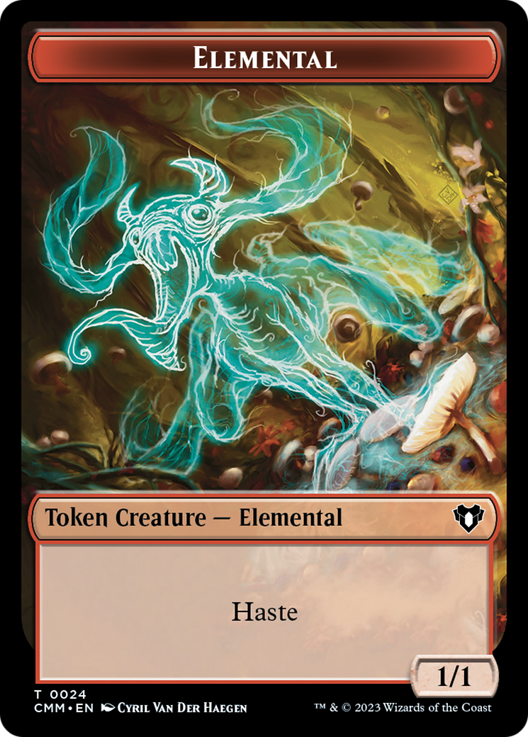 Elemental (0024) // Elf Druid Double-Sided Token [Commander Masters Tokens] | Tables and Towers