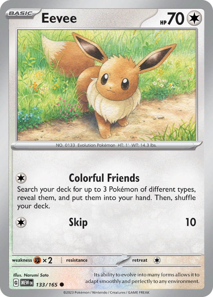 Eevee (133/165) [Scarlet & Violet: 151] | Tables and Towers