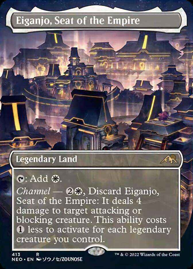 Eiganjo, Seat of the Empire (Borderless Alternate Art) [Kamigawa: Neon Dynasty] | Tables and Towers