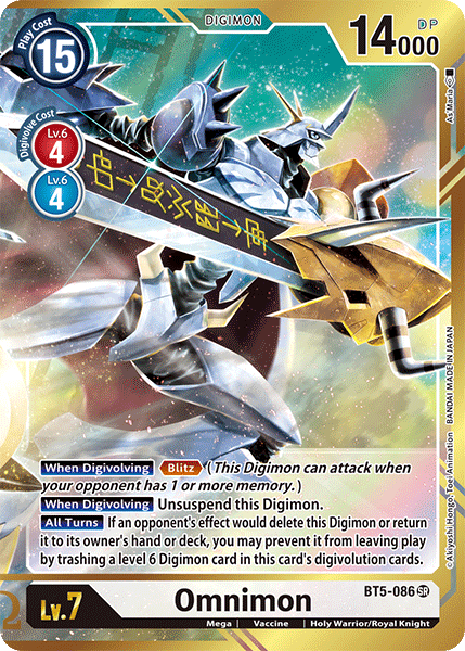 Omnimon [BT5-086] (Alternate Art - As'Maria) [Battle of Omni] | Tables and Towers