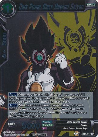 Dark Power Black Masked Saiyan (Event Pack 3 - 2019) (BT5-112_PR) [Promotion Cards] | Tables and Towers