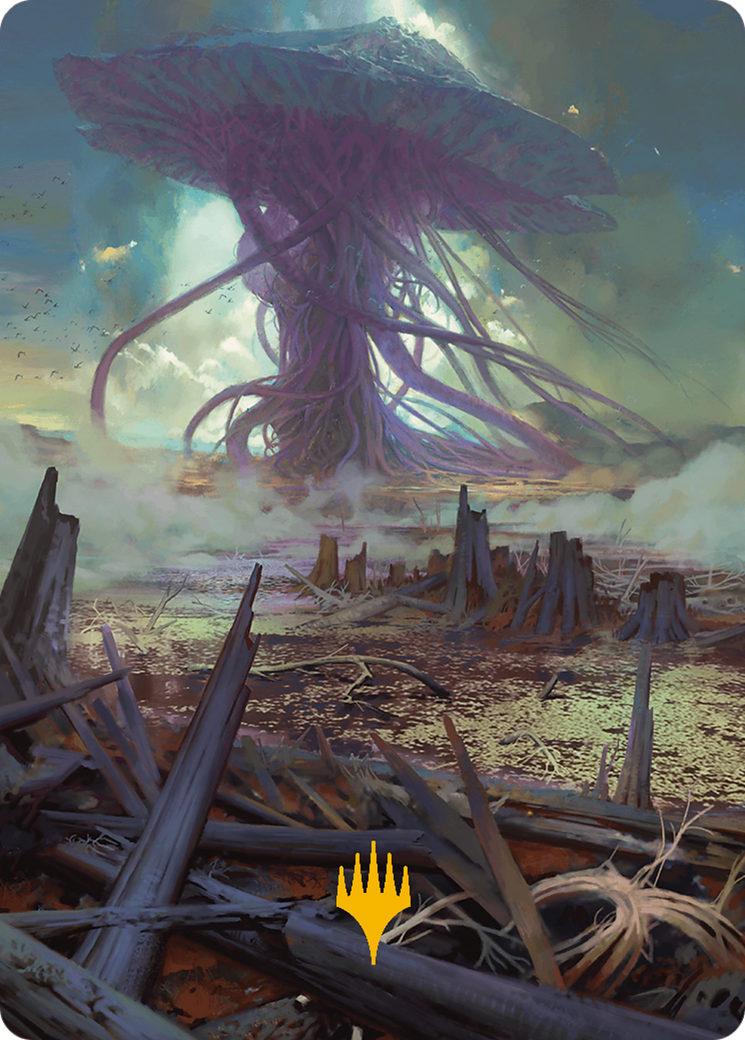 Swamp Art Card (Gold-Stamped Planeswalker Symbol) [Modern Horizons 3 Art Series] | Tables and Towers