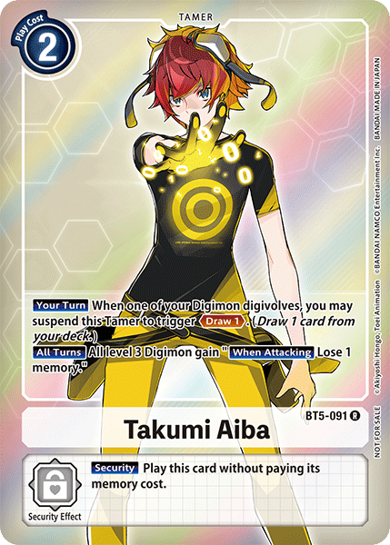 Takumi Aiba [BT5-091] (Buy-A-Box Promo) [Battle of Omni Promos] | Tables and Towers