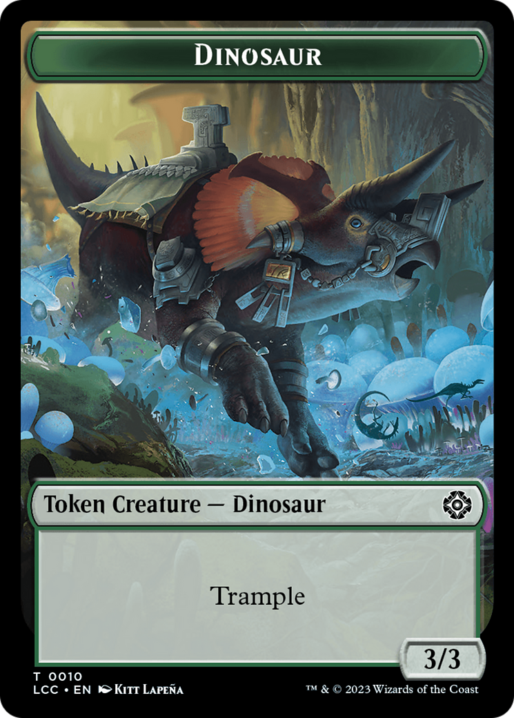 The Monarch // Dinosaur Double-Sided Token [The Lost Caverns of Ixalan Commander Tokens] | Tables and Towers