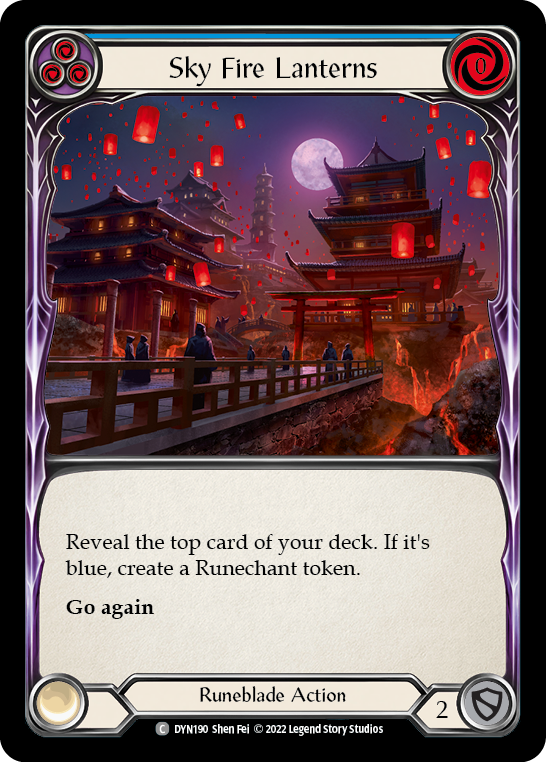 Sky Fire Lanterns (Blue) [DYN190] (Dynasty) | Tables and Towers