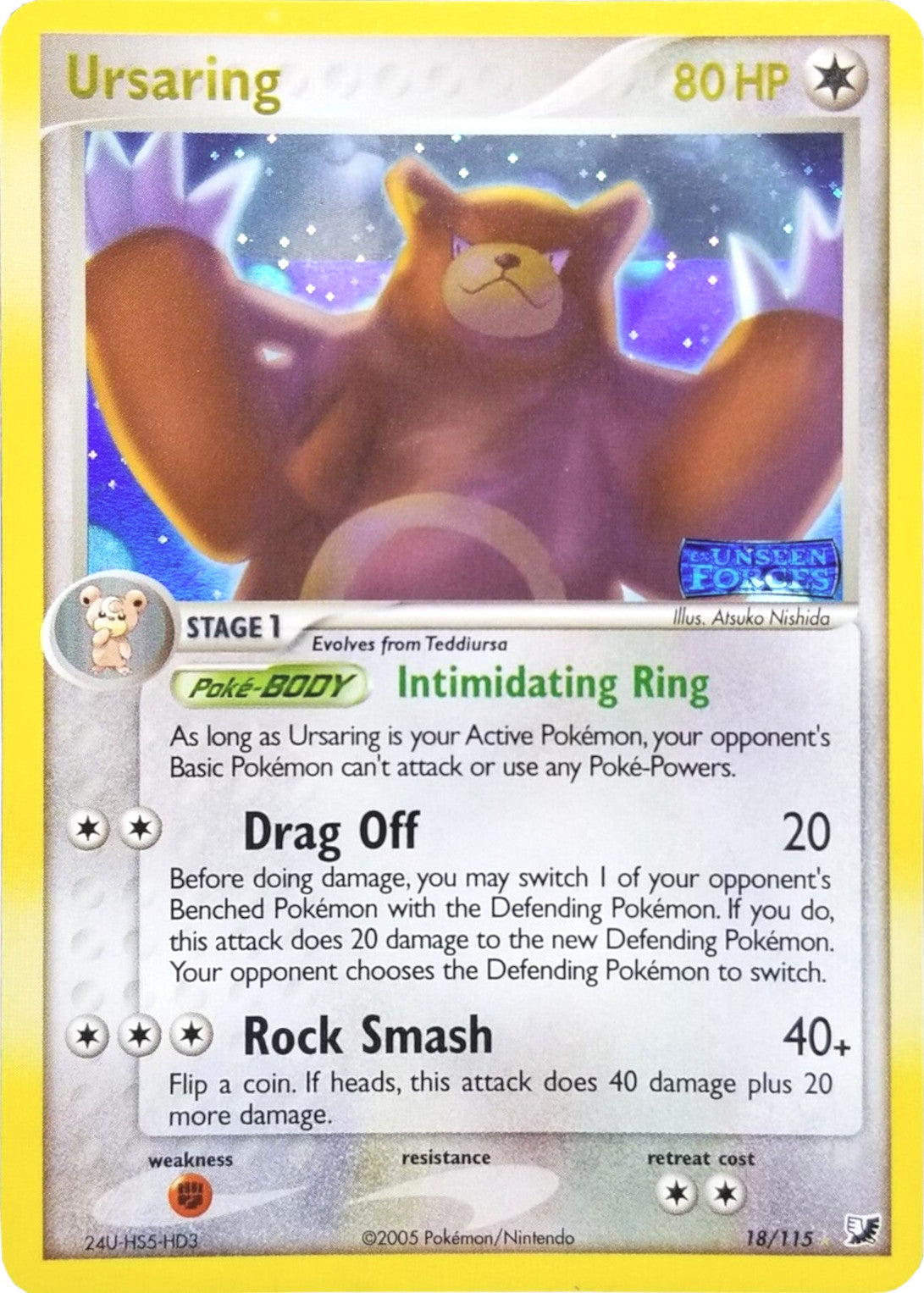 Ursaring (18/115) (Stamped) [EX: Unseen Forces] | Tables and Towers