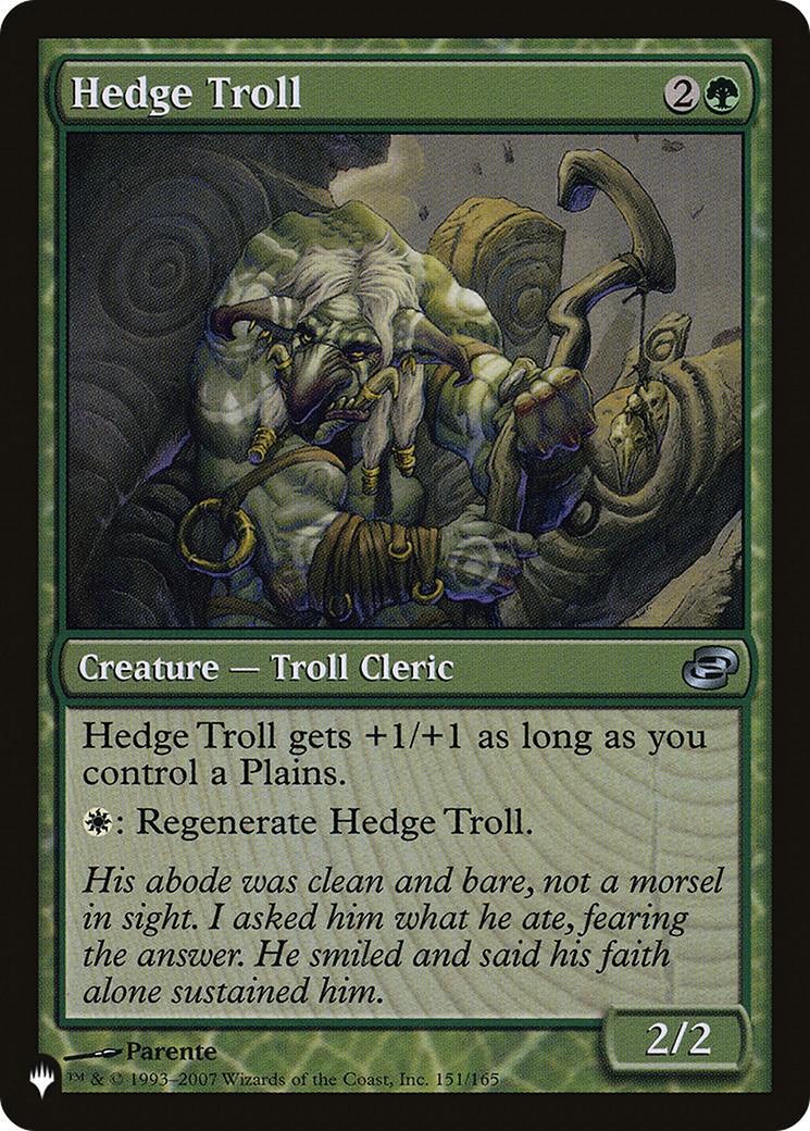 Hedge Troll [The List Reprints] | Tables and Towers