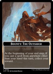 Bounty: The Outsider // Bounty Rules Double-Sided Token [Outlaws of Thunder Junction Commander Tokens] | Tables and Towers