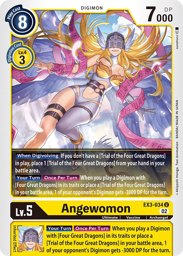 Angewomon [EX3-034] [Draconic Roar] | Tables and Towers