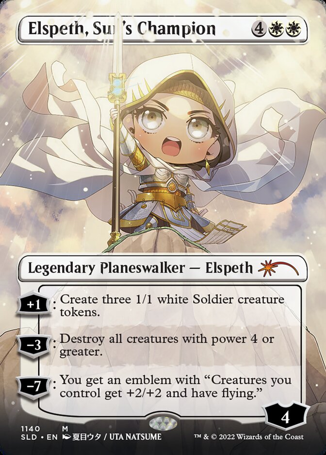 Elspeth, Sun's Champion (Borderless) (1140) [Secret Lair Drop Series] | Tables and Towers