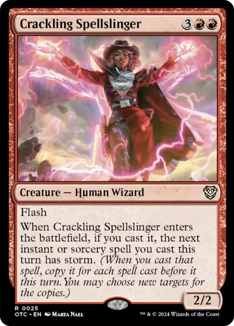 Crackling Spellslinger [Outlaws of Thunder Junction Commander] | Tables and Towers