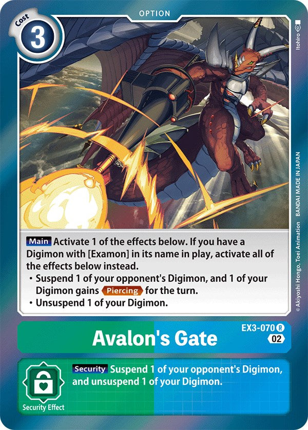 Avalon's Gate [EX3-070] [Draconic Roar] | Tables and Towers