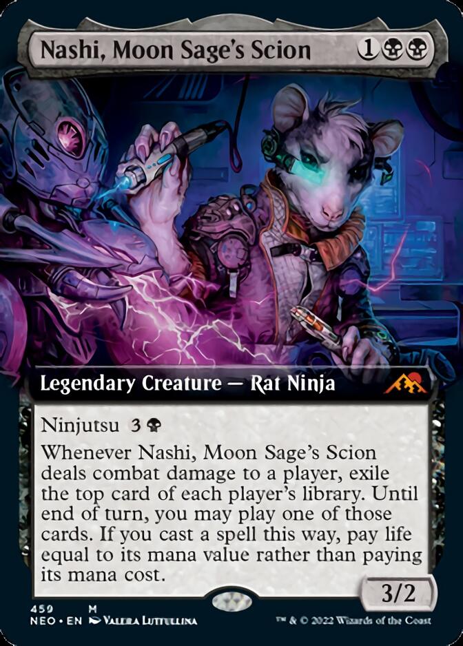 Nashi, Moon Sage's Scion (Extended Art) [Kamigawa: Neon Dynasty] | Tables and Towers