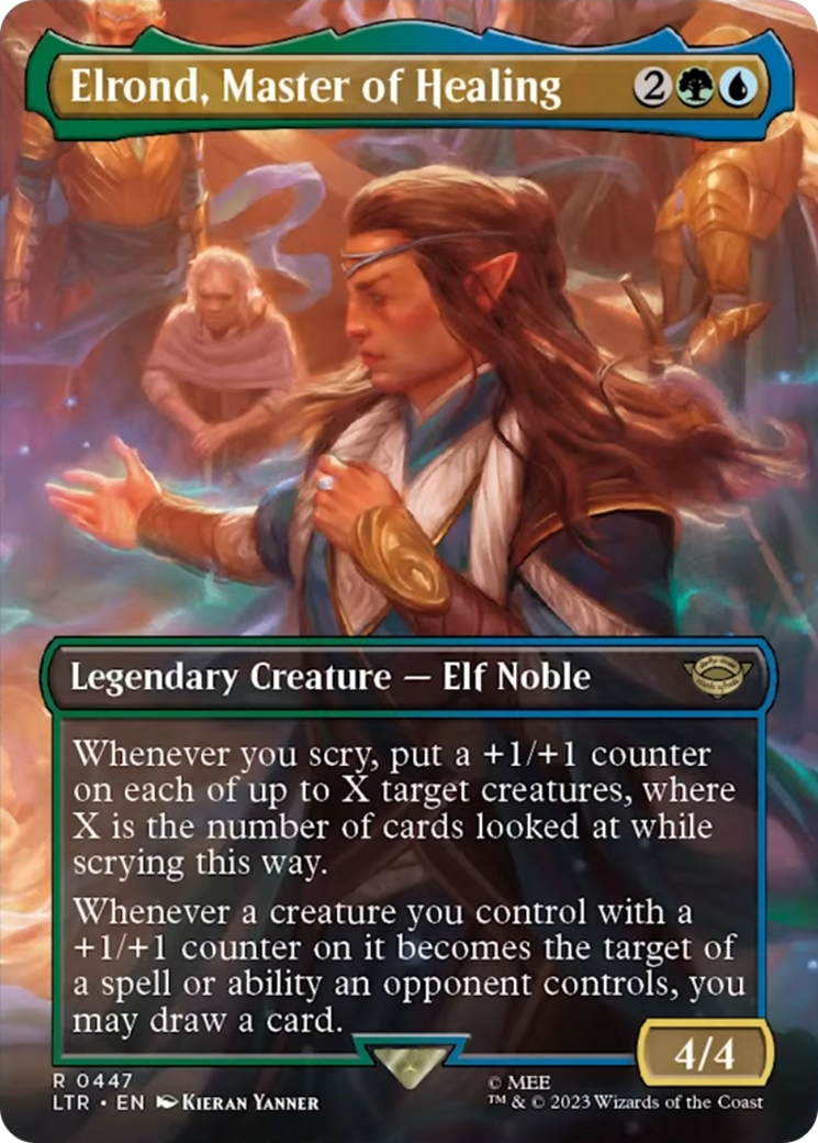 Elrond, Master of Healing (Borderless Alternate Art) [The Lord of the Rings: Tales of Middle-Earth] | Tables and Towers