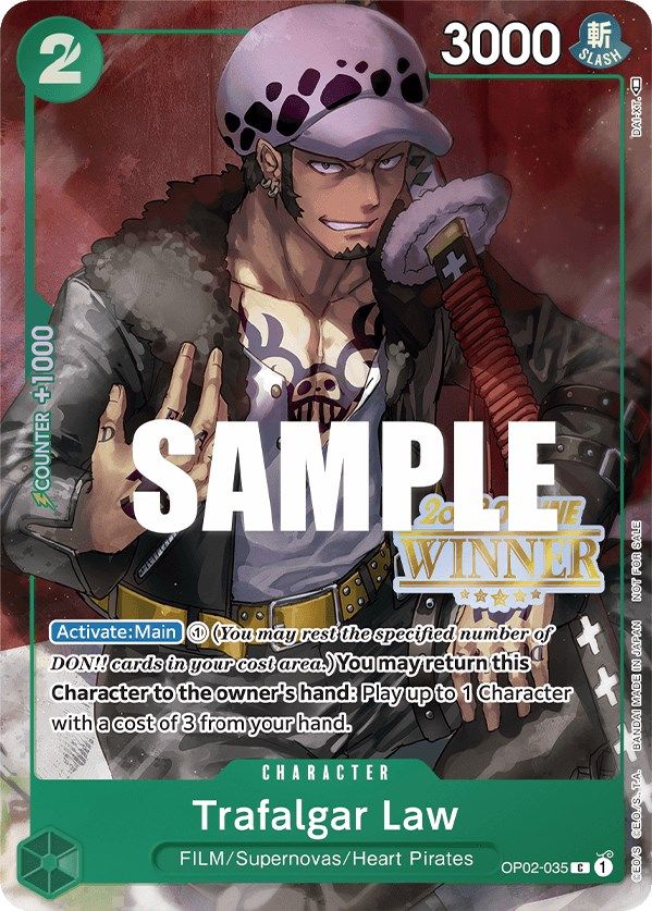 Trafalgar Law (Online Regional 2023) [Winner] [One Piece Promotion Cards] | Tables and Towers