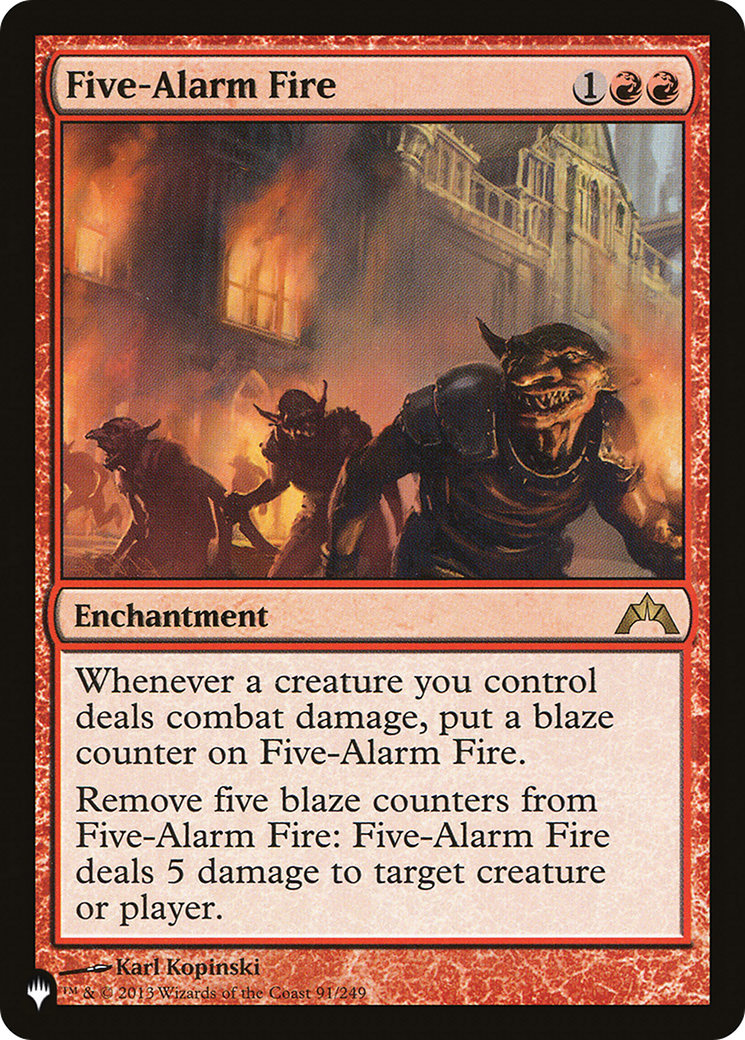 Five-Alarm Fire [The List] | Tables and Towers