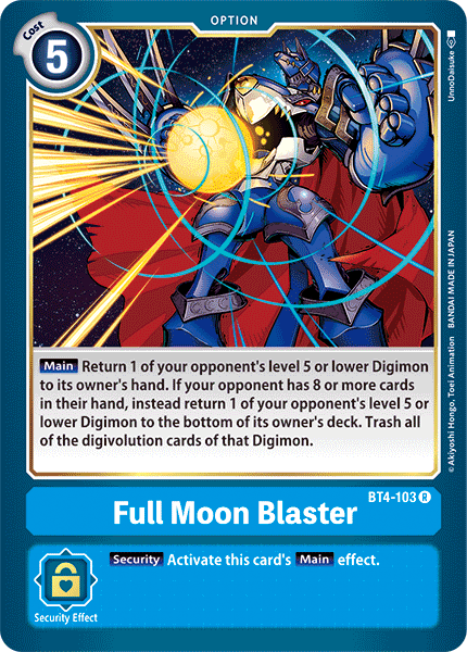 Full Moon Blaster [BT4-103] [Great Legend] | Tables and Towers