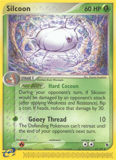 Silcoon (43/109) [EX: Ruby & Sapphire] | Tables and Towers