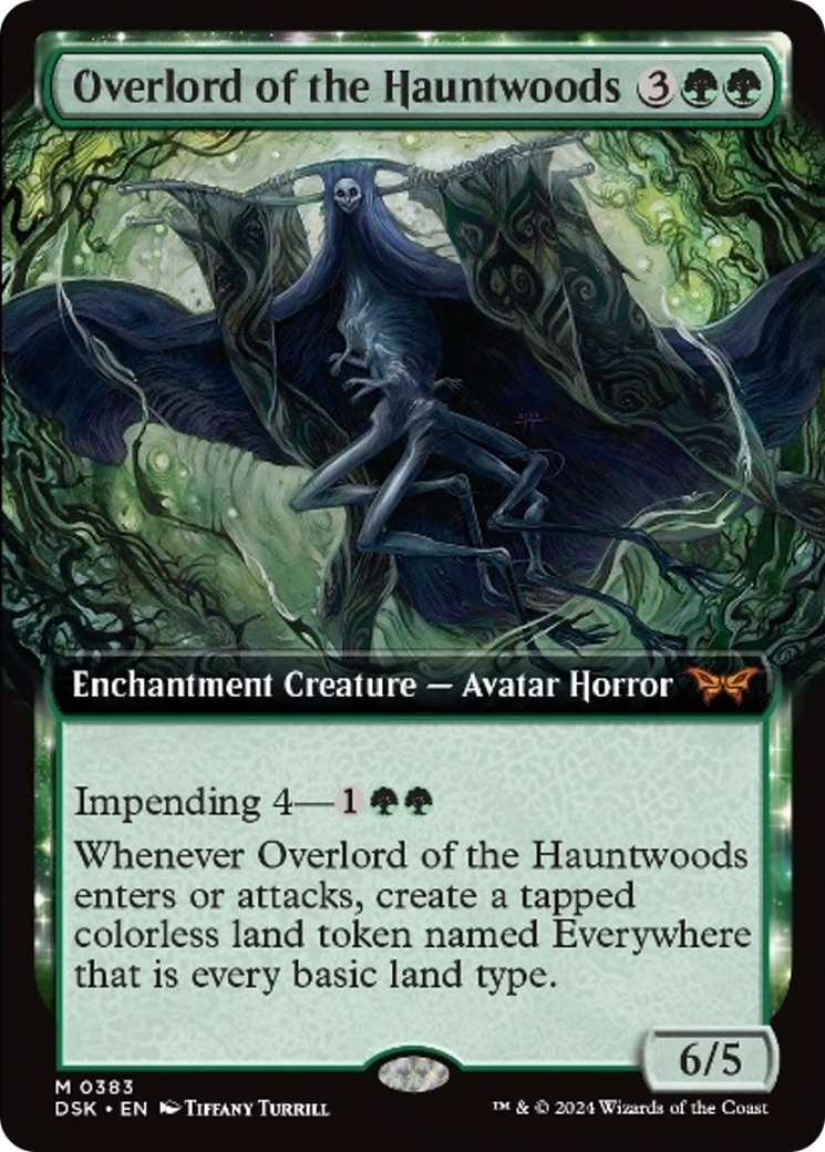 Overlord of the Hauntwoods (Extended Art) [Duskmourn: House of Horror] | Tables and Towers