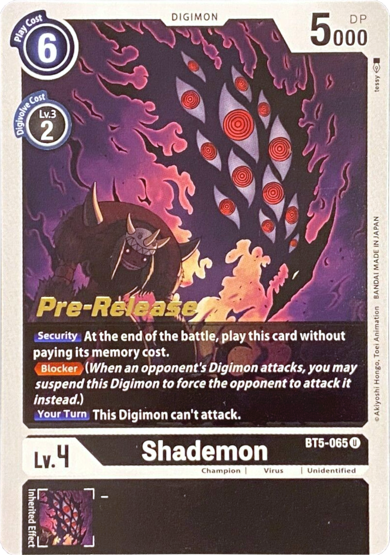 Shademon [BT5-065] [Battle of Omni Pre-Release Promos] | Tables and Towers