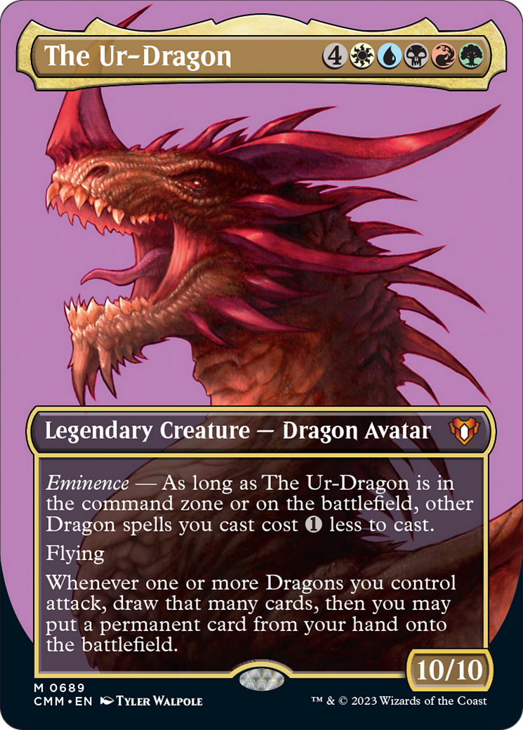 The Ur-Dragon (Borderless Profile) [Commander Masters] | Tables and Towers