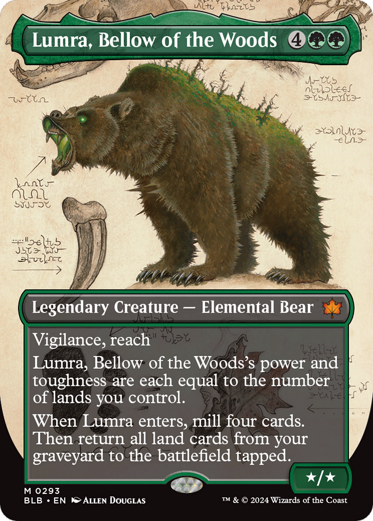 Lumra, Bellow of the Woods (Borderless) (0293) [Bloomburrow] | Tables and Towers