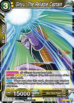 Ginyu, The Reliable Captain (P-019) [Promotion Cards] | Tables and Towers