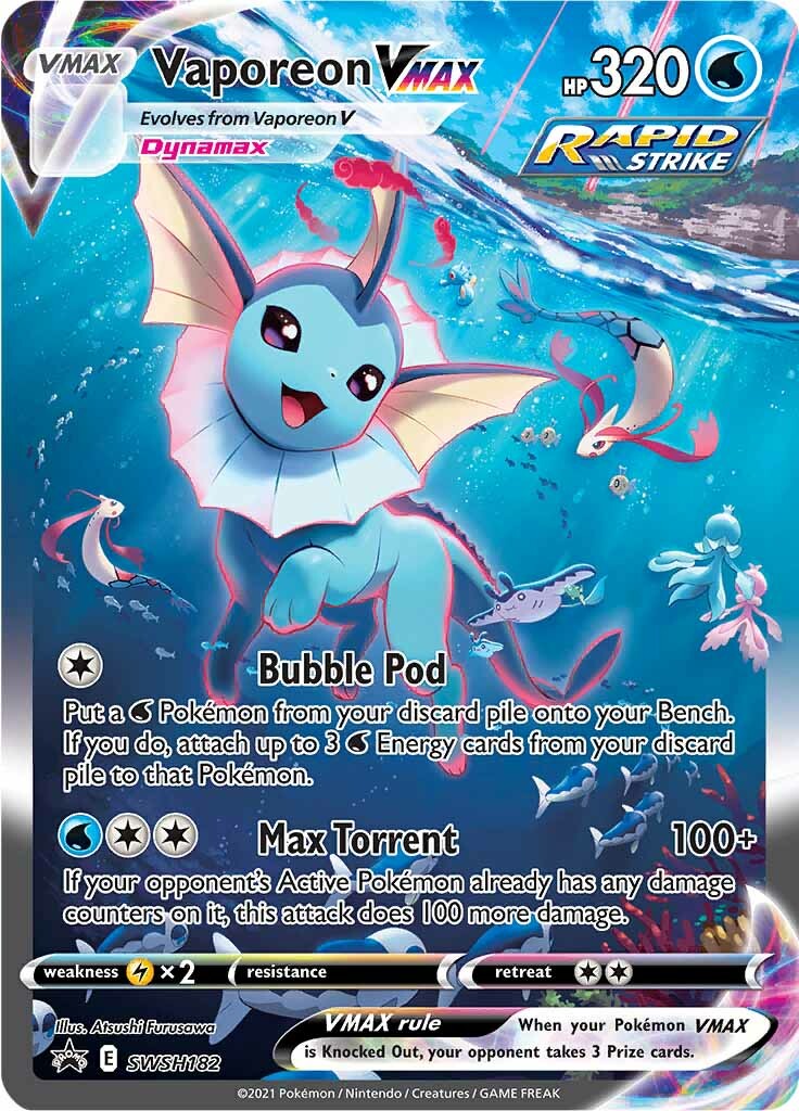 Vaporeon VMAX (SWSH182) [Sword & Shield: Black Star Promos] | Tables and Towers