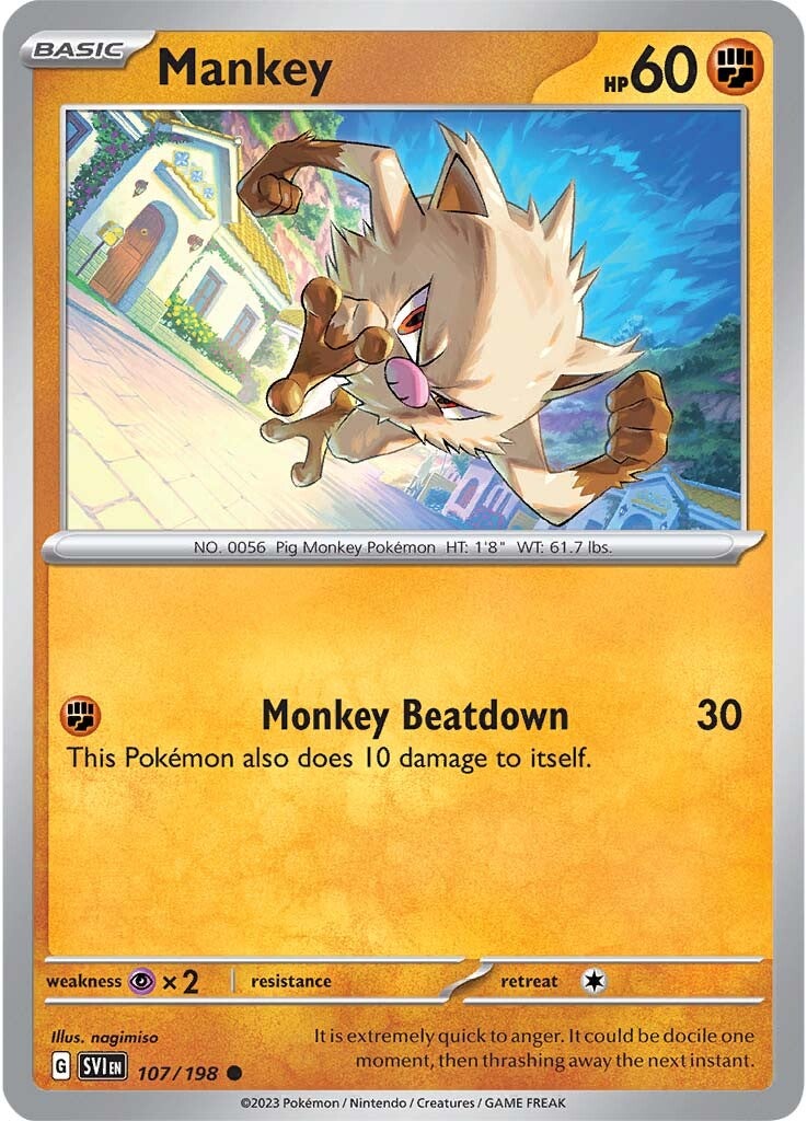 Mankey (107/198) [Scarlet & Violet: Base Set] | Tables and Towers