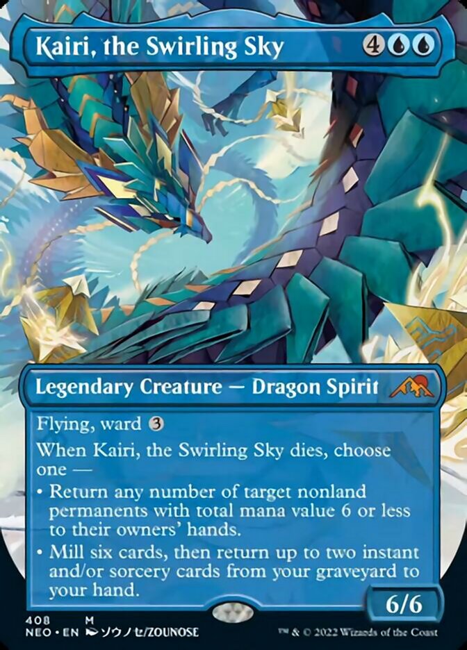 Kairi, the Swirling Sky (Borderless Alternate Art) [Kamigawa: Neon Dynasty] | Tables and Towers