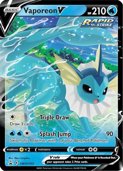 Vaporeon V (SWSH150) [Sword & Shield: Black Star Promos] | Tables and Towers