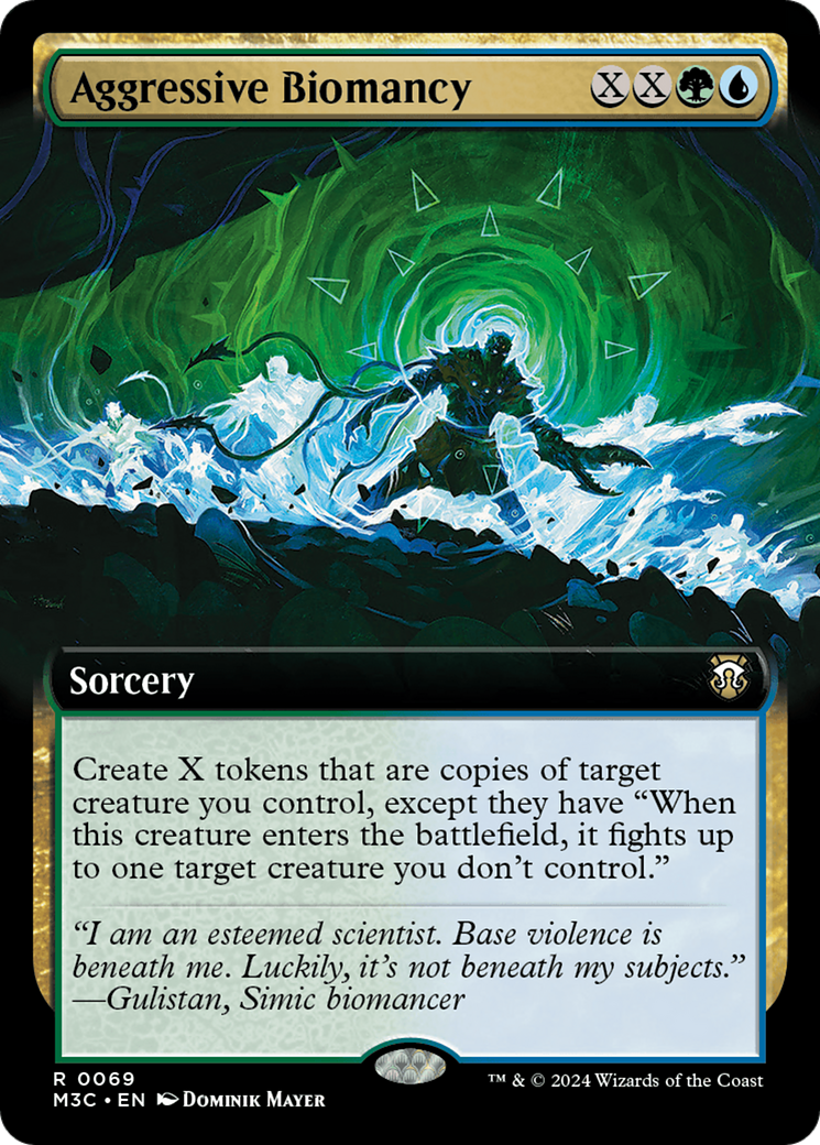 Aggressive Biomancy (Extended Art) (Ripple Foil) [Modern Horizons 3 Commander] | Tables and Towers