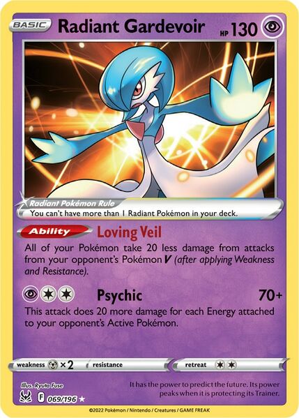 Radiant Gardevoir (069/196) [Prize Pack Series Three] | Tables and Towers