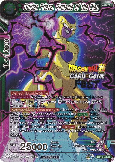 Golden Frieza, Pinnacle of the Clan (Card Game Fest 2022) (BT13-076) [Tournament Promotion Cards] | Tables and Towers