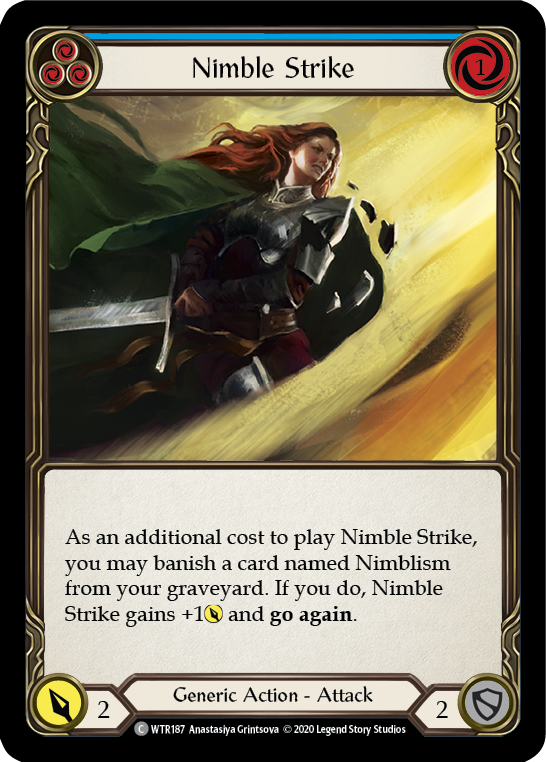 Nimble Strike (Blue) [U-WTR187] (Welcome to Rathe Unlimited)  Unlimited Rainbow Foil | Tables and Towers