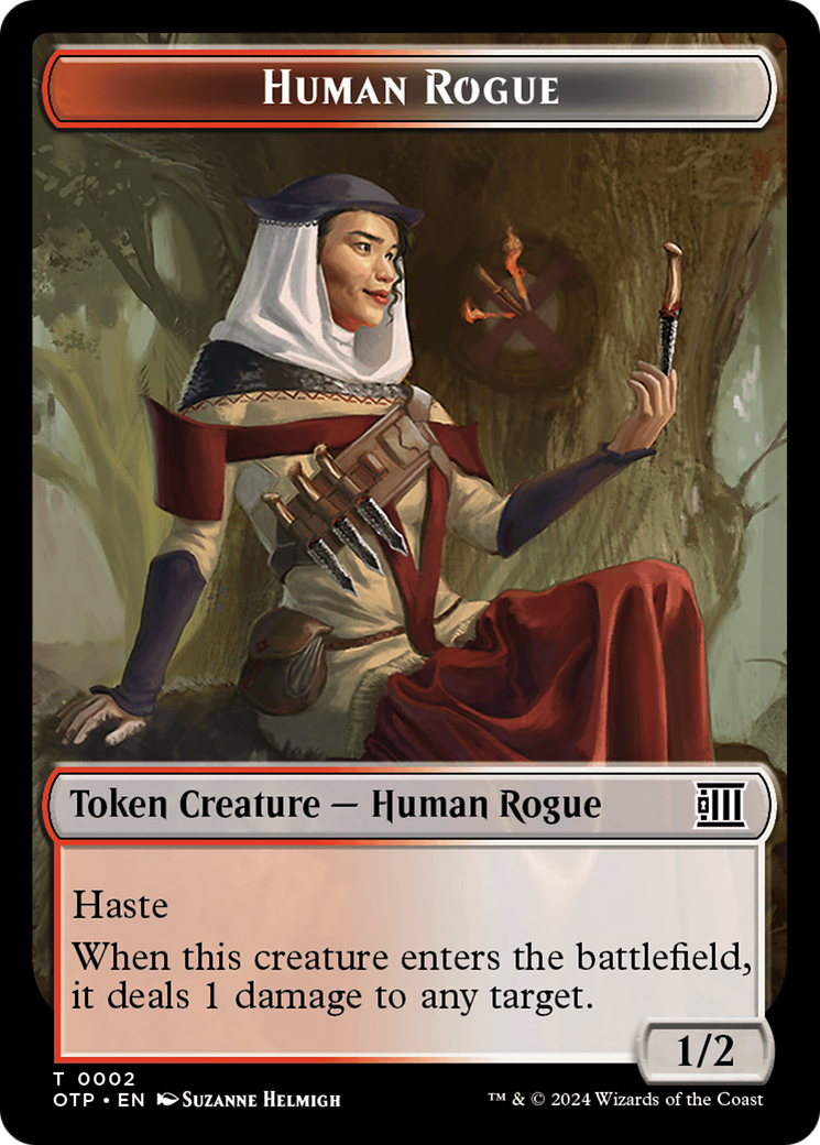 Human Rogue Token [Outlaws of Thunder Junction: Breaking News Tokens] | Tables and Towers