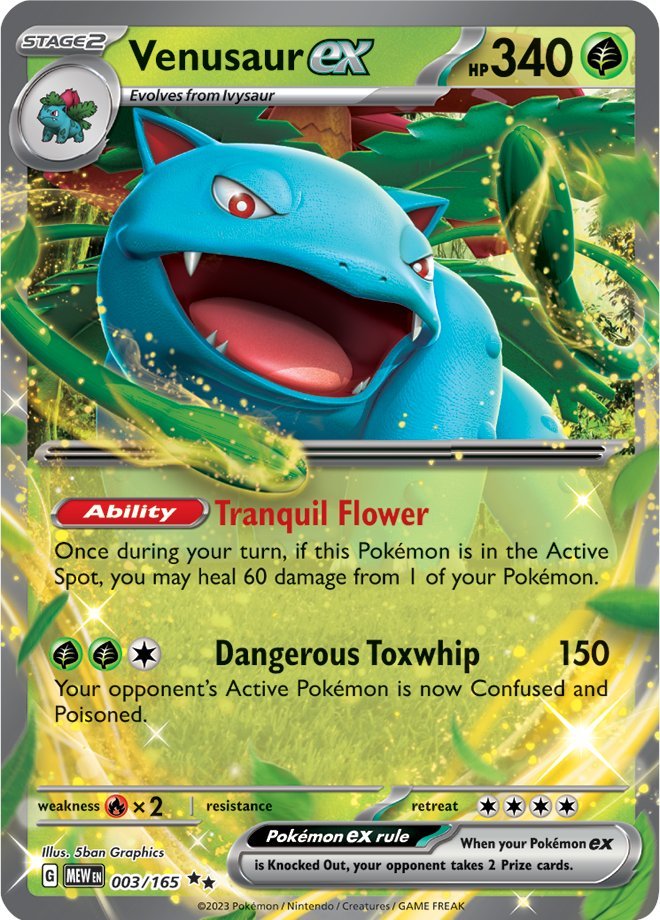 Venusaur ex (003/165) [Scarlet & Violet: 151] | Tables and Towers