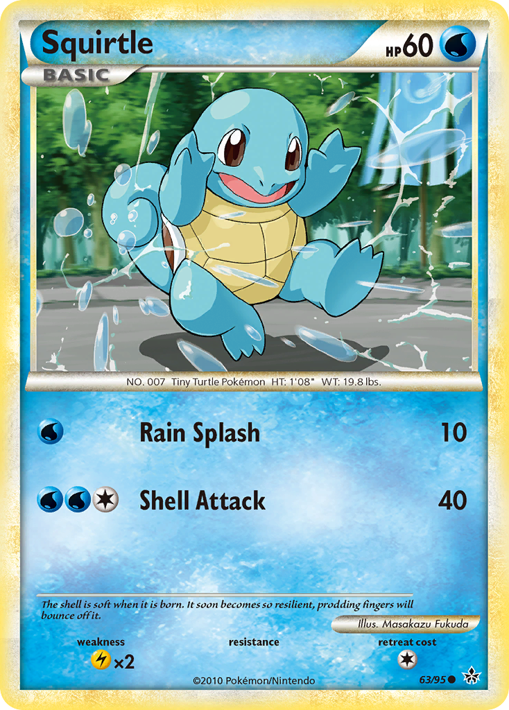 Squirtle (63/95) [HeartGold & SoulSilver: Unleashed] | Tables and Towers