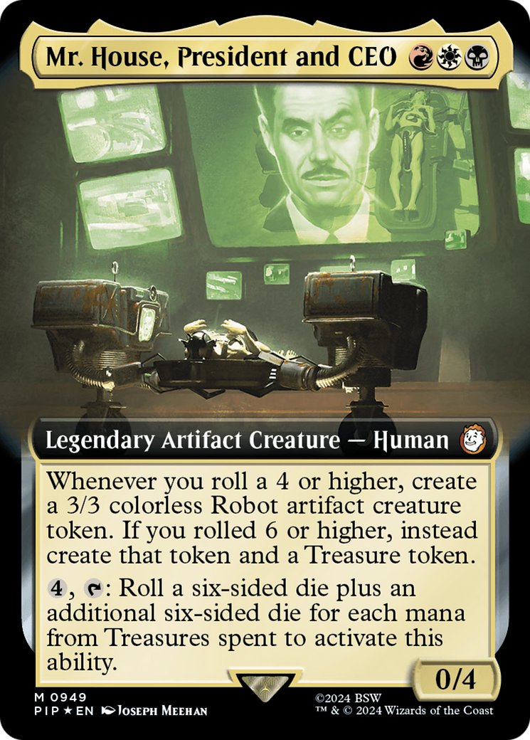 Mr. House, President and CEO (Extended Art) (Surge Foil) [Fallout] | Tables and Towers