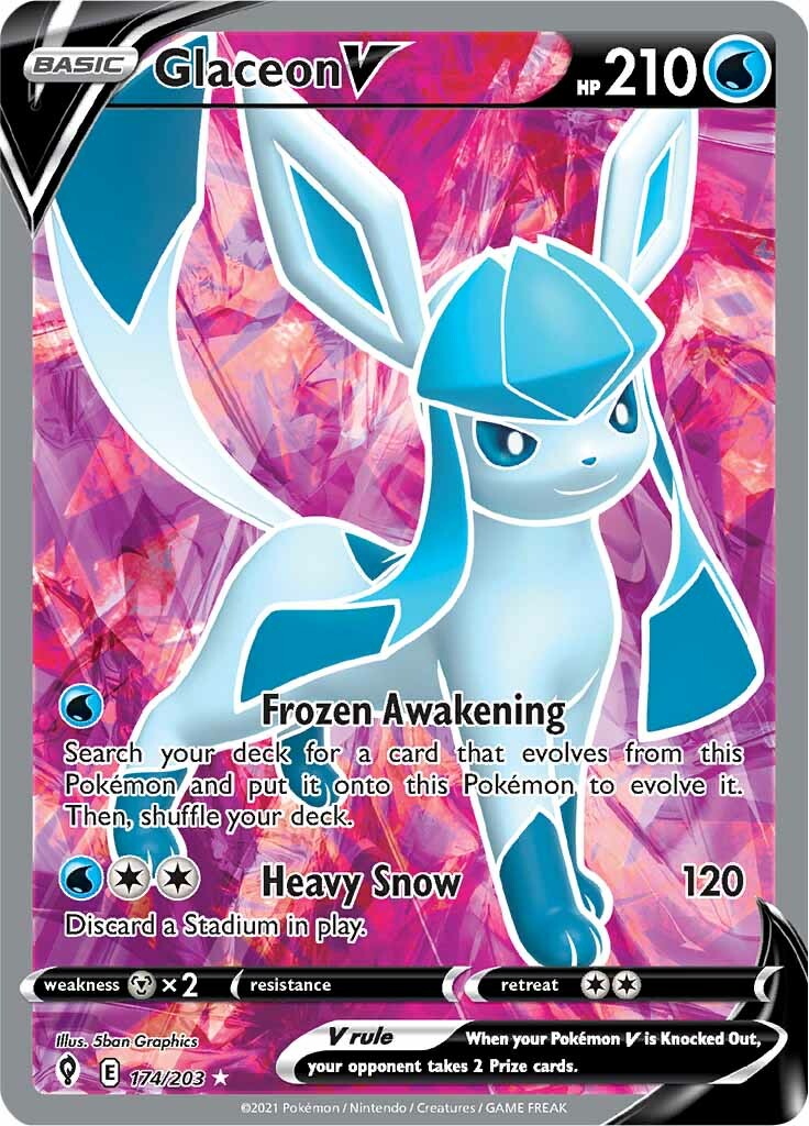 Glaceon V (174/203) [Sword & Shield: Evolving Skies] | Tables and Towers