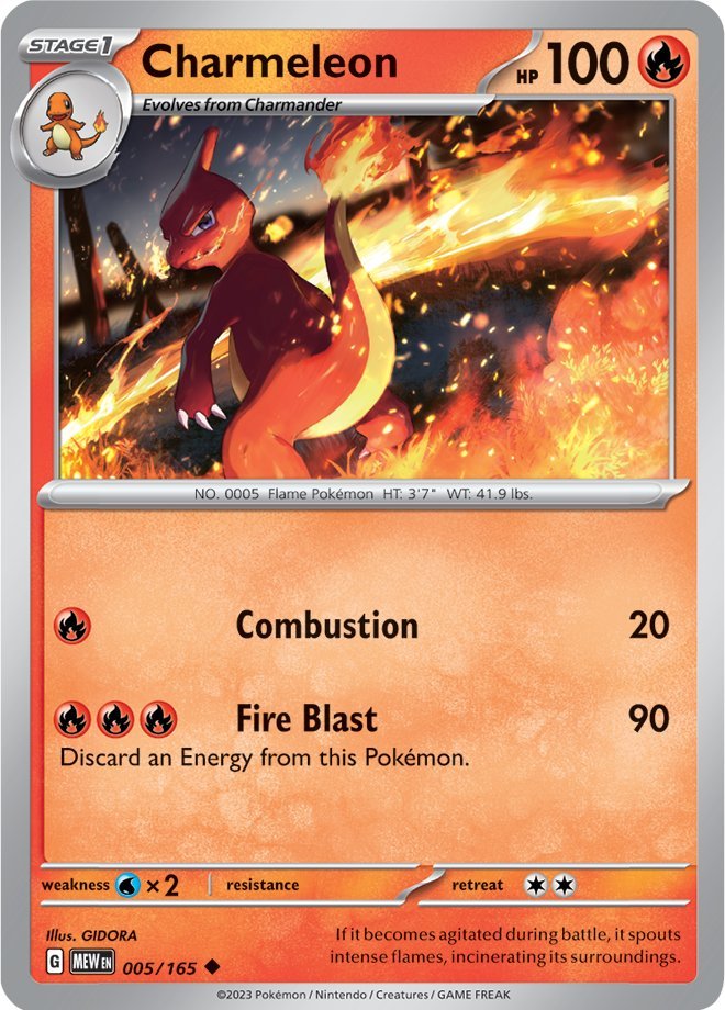 Charmeleon (005/165) [Scarlet & Violet: 151] | Tables and Towers