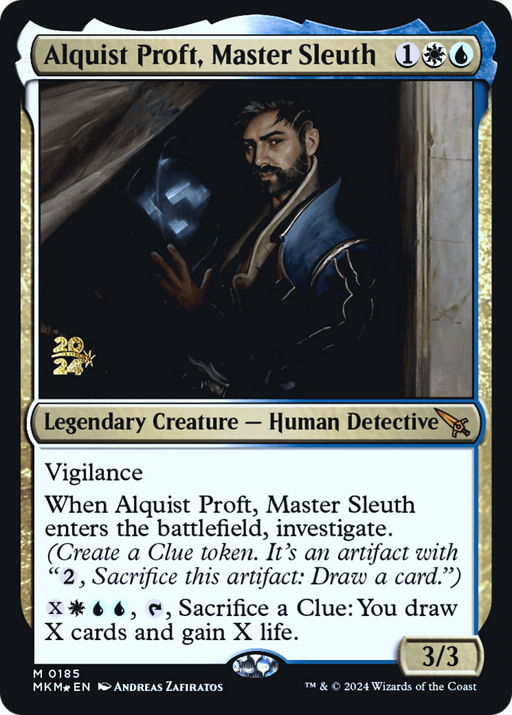 Alquist Proft, Master Sleuth [Murders at Karlov Manor Prerelease Promos] | Tables and Towers