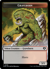 Spirit (0010) // Graveborn Double-Sided Token [Commander Masters Tokens] | Tables and Towers