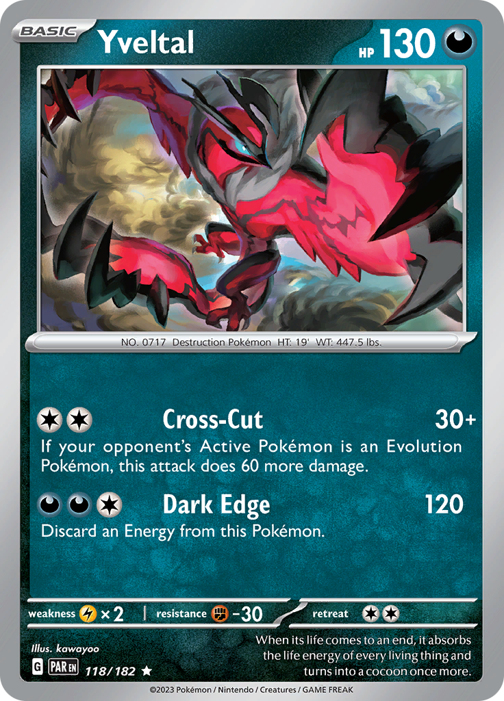 Yveltal (118/182) [Scarlet & Violet: Paradox Rift] | Tables and Towers