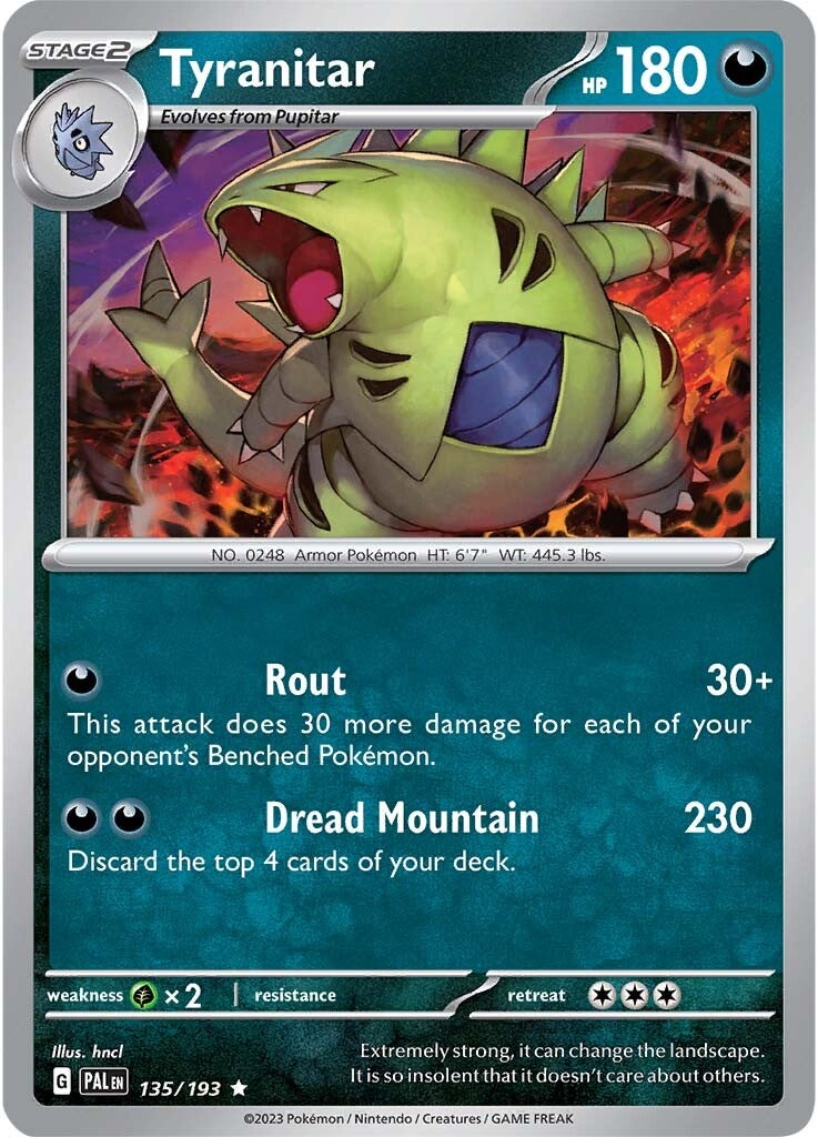 Tyranitar (135/193) [Scarlet & Violet: Paldea Evolved] | Tables and Towers