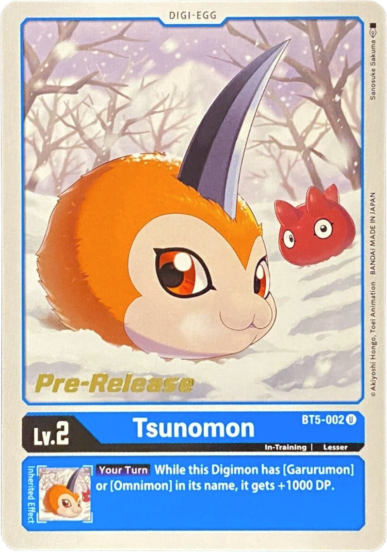 Tsunomon [BT5-002] [Battle of Omni Pre-Release Promos] | Tables and Towers