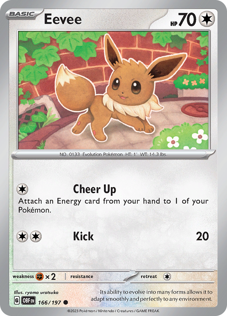 Eevee (166/197) [Scarlet & Violet: Obsidian Flames] | Tables and Towers