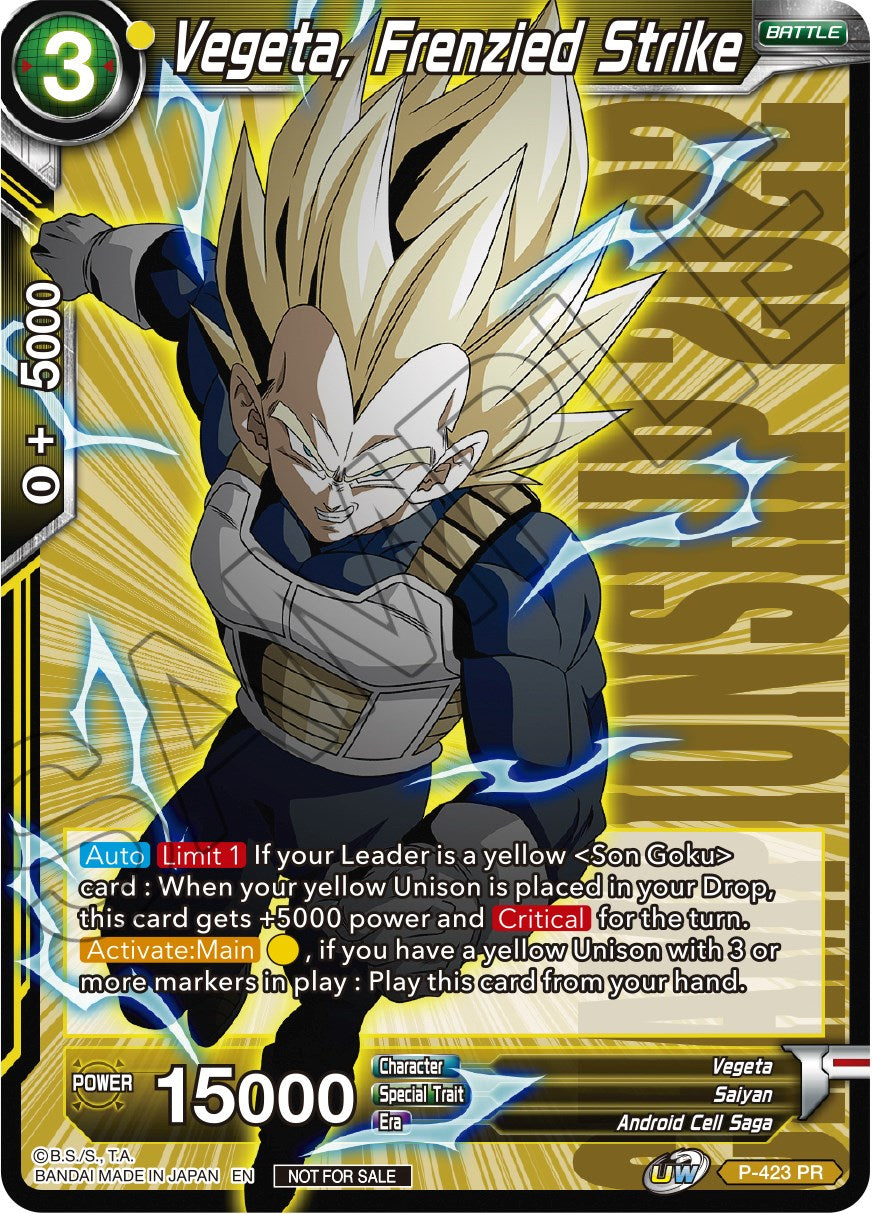 Vegeta, Frenzied Strike (Championship Pack 2022 Vol.2) (P-423) [Promotion Cards] | Tables and Towers